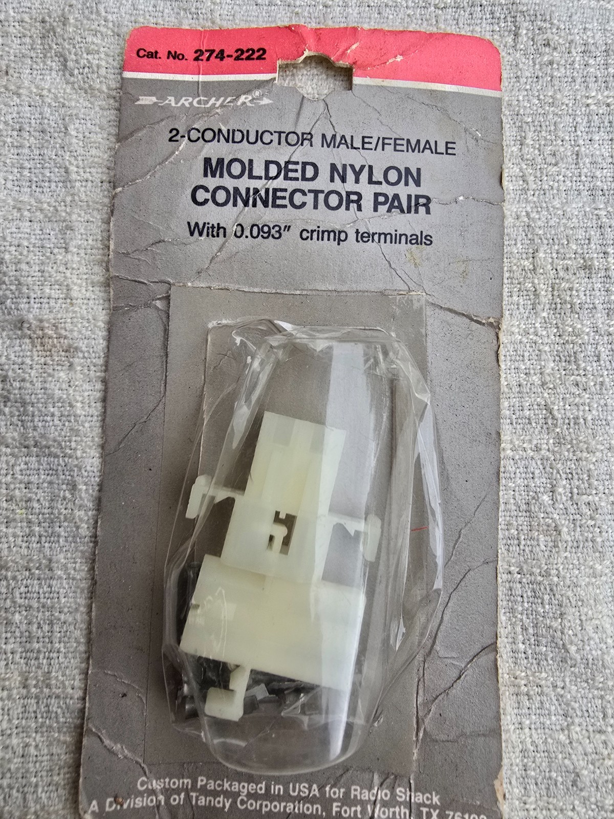 Radio Shack Molded Nylon 2 Conductor Pair 274-222 Male/Female
