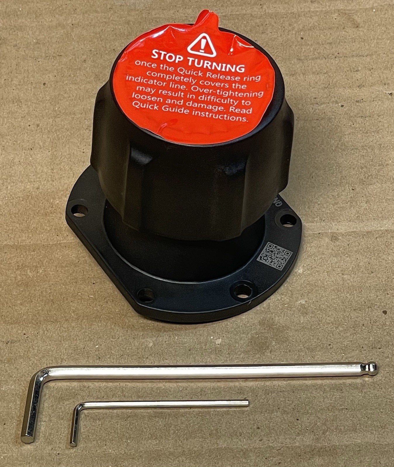 Fanatec QR1 Lite wheel side Quick Release Adapter w/tools -black