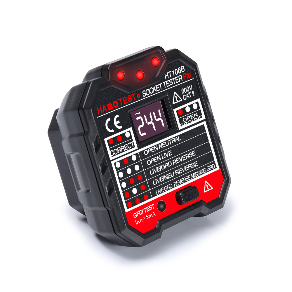 Digital display socket tester plug polarity phase check Voltage detector US/EU
