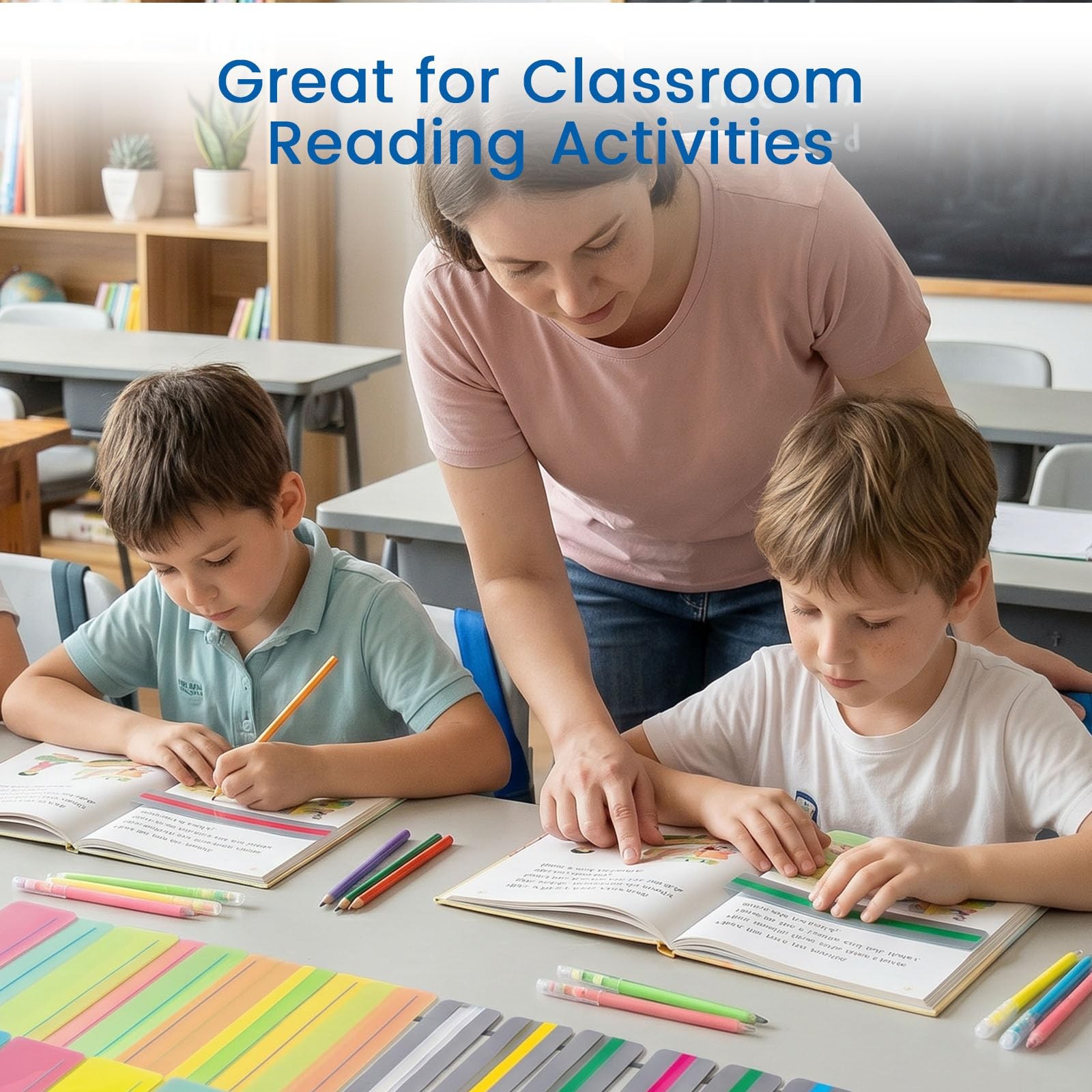 Koogel 22 Piece Guided Reading Strips Kit, 16 Colored Large, Assorted