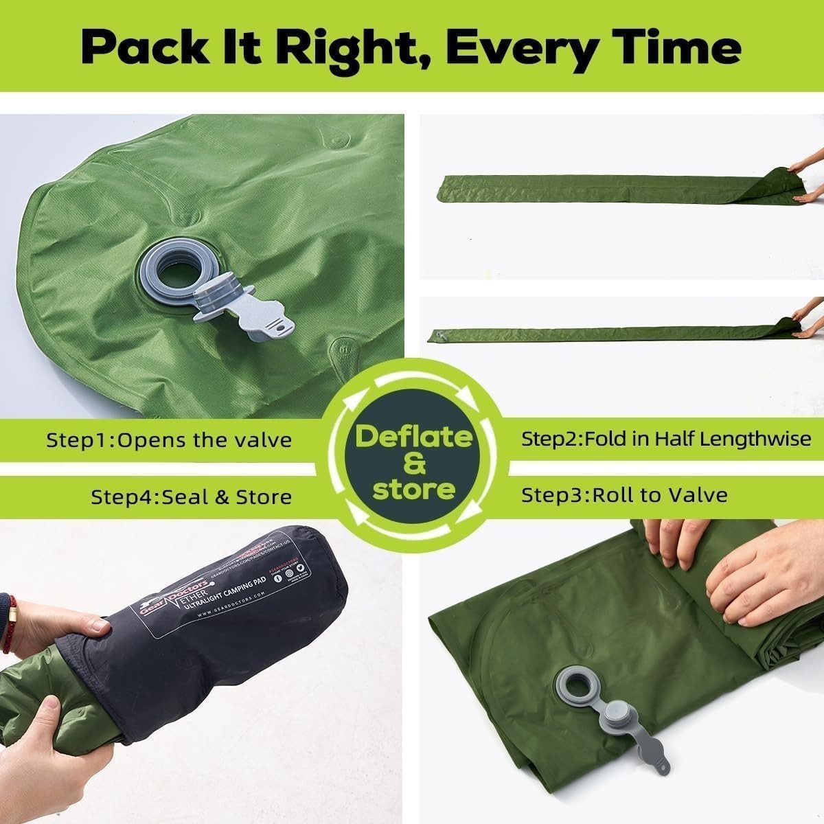 Ether 17.5oz Ultralight Camping Sleeping Pad – Backpacking Air Mattress – Cam...