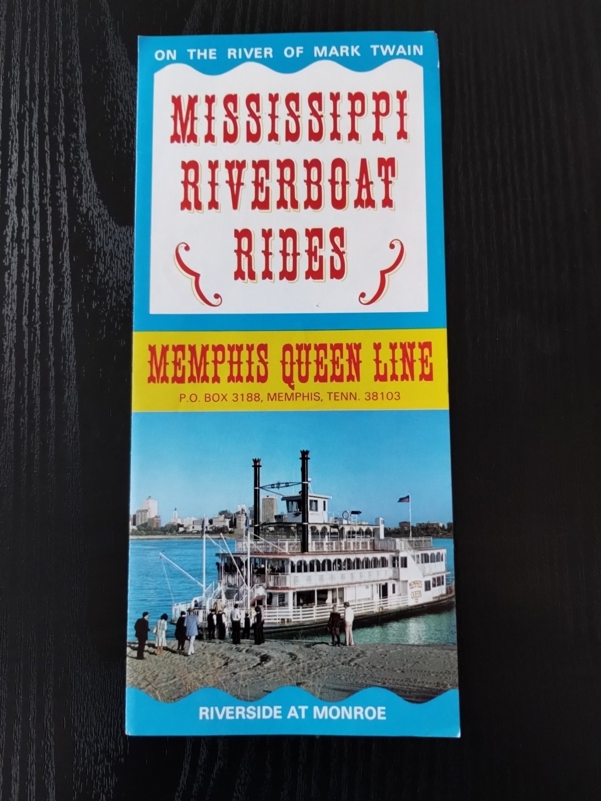 Vintage Brochure Mississippi Riverboat Rides Memphis Queen Line Tennessee
