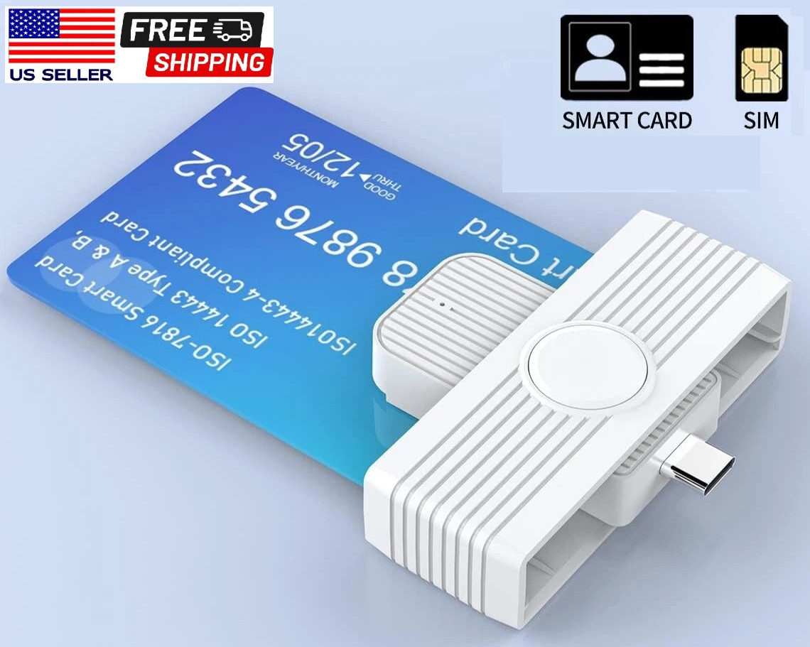 CAC Reader Type C, USB C SmartFold CAC Reader, USB C DOD Military Common Access