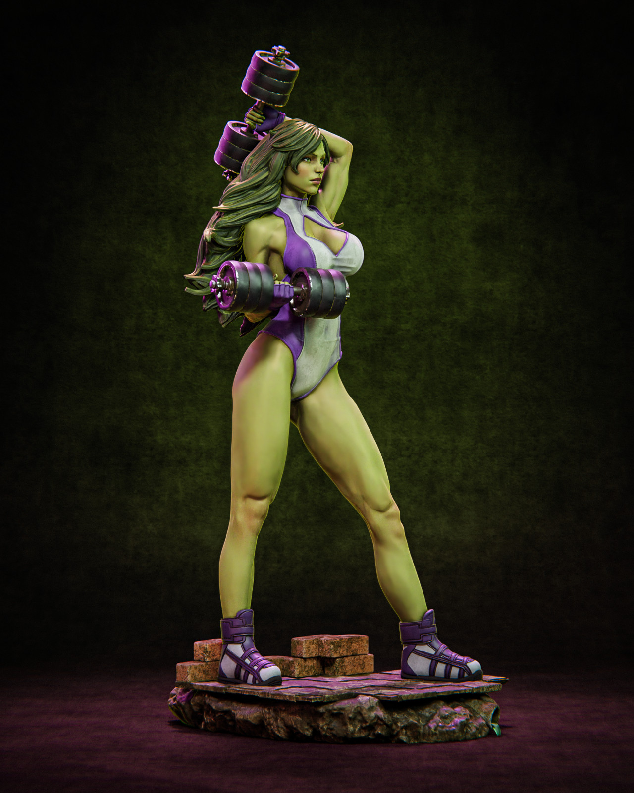 She hulk (1) 1/12 Unpainted 3D Printed resin model kit CA3d