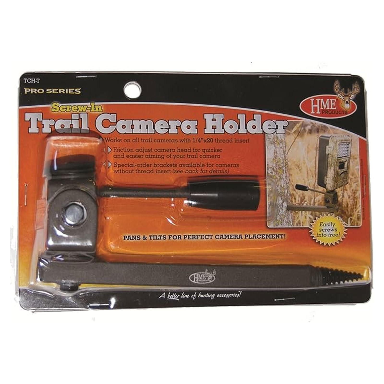 Trail Camera Holder Tree Mount with 360-degree Rotational Camera Head | Compa...