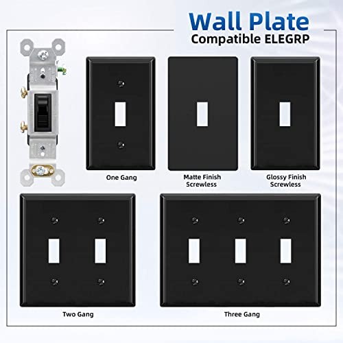 Single Pole Toggle Light Switch, 1Amp, 120 Volt, Without Wall Plate 5 Black