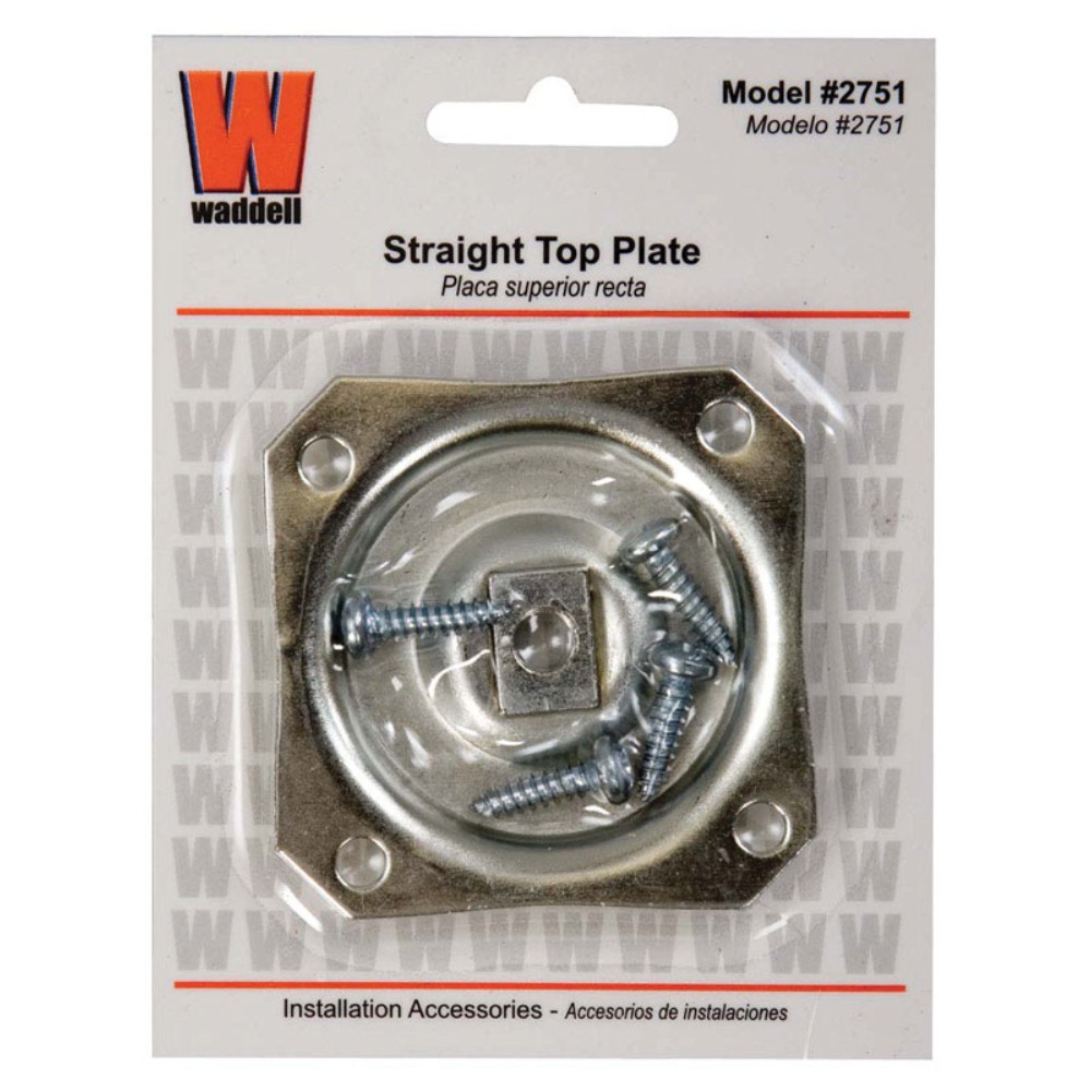 Waddell 2-1/2 in. H Straight Steel Table Leg Plate (Pack of 2)