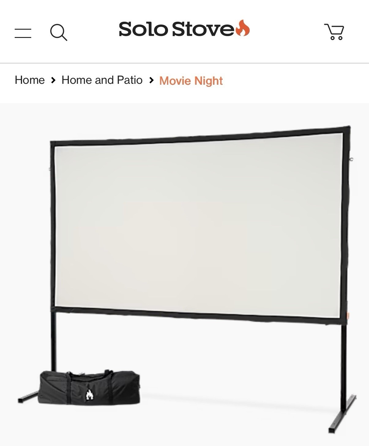 Solo Stove Vista 100” Outdoor Projector Screen