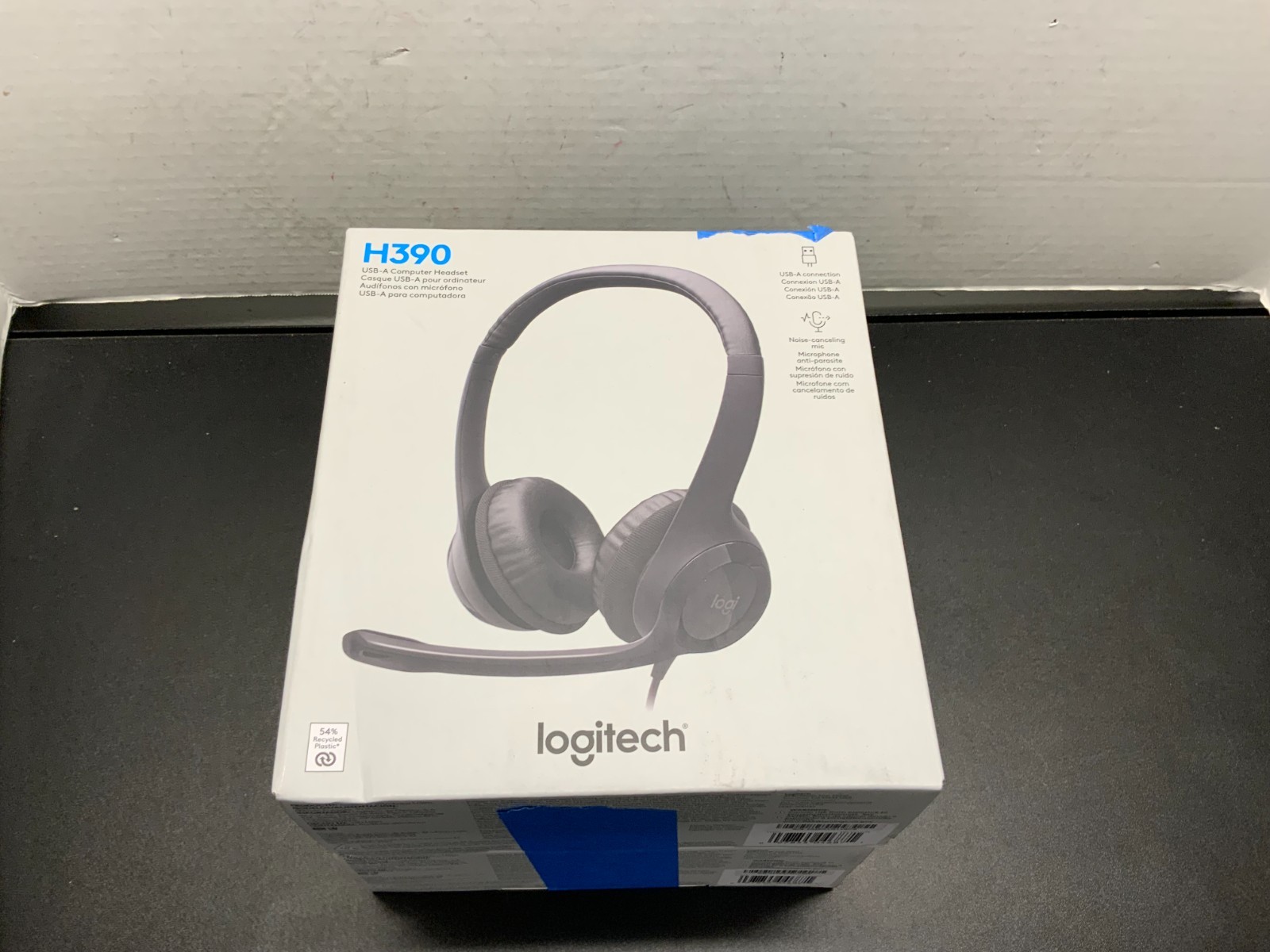 Logitech H390 Wired USB On-Ear Stereo Headphones with Mic PC Laptop Black