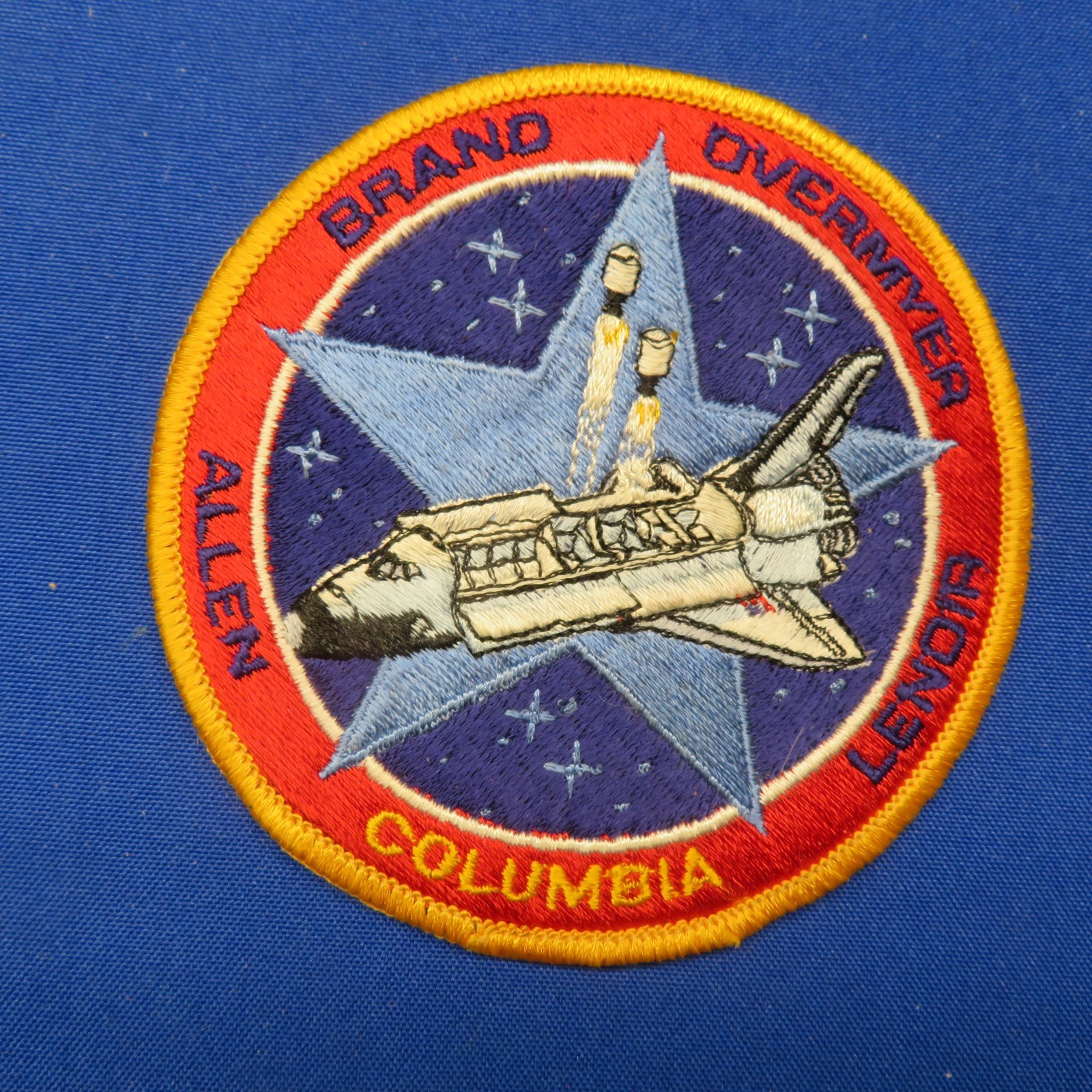 NASA Space Shuttle Columbia Patch Allen Brand Overmyer Lenoir 265B1