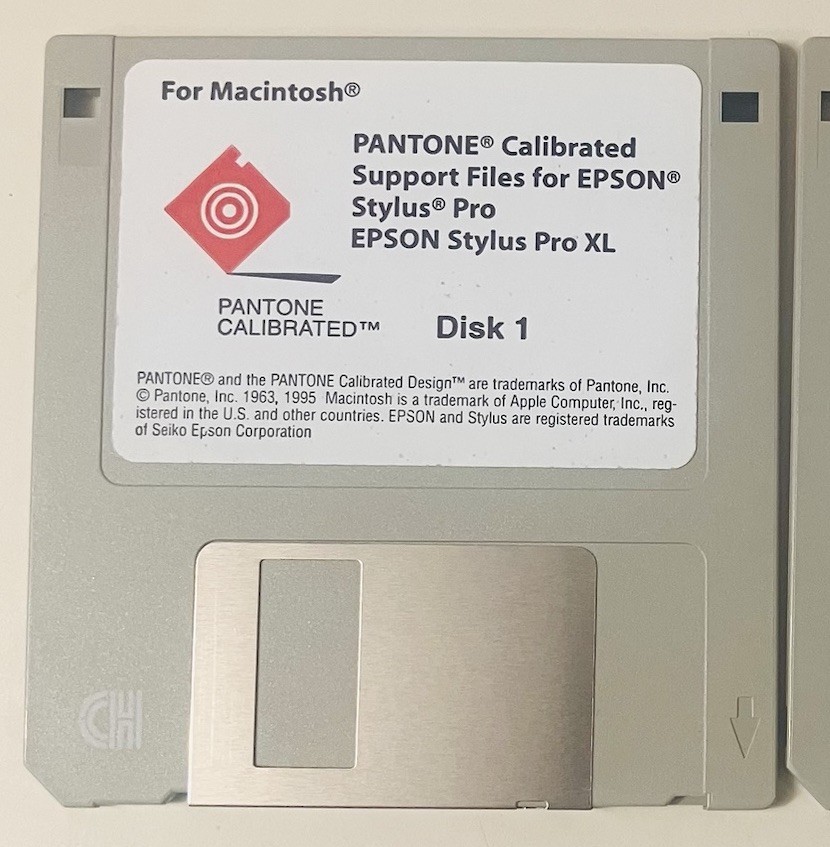 Pantone Calibrated Support Files Epson Stylus Pro XL Mac 2 Disk Set 1995