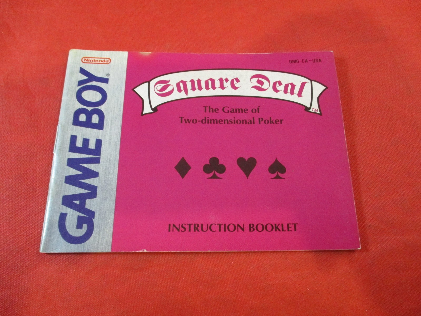 Square Deal Nintendo Game Boy Instruction Manual Booklet ONLY