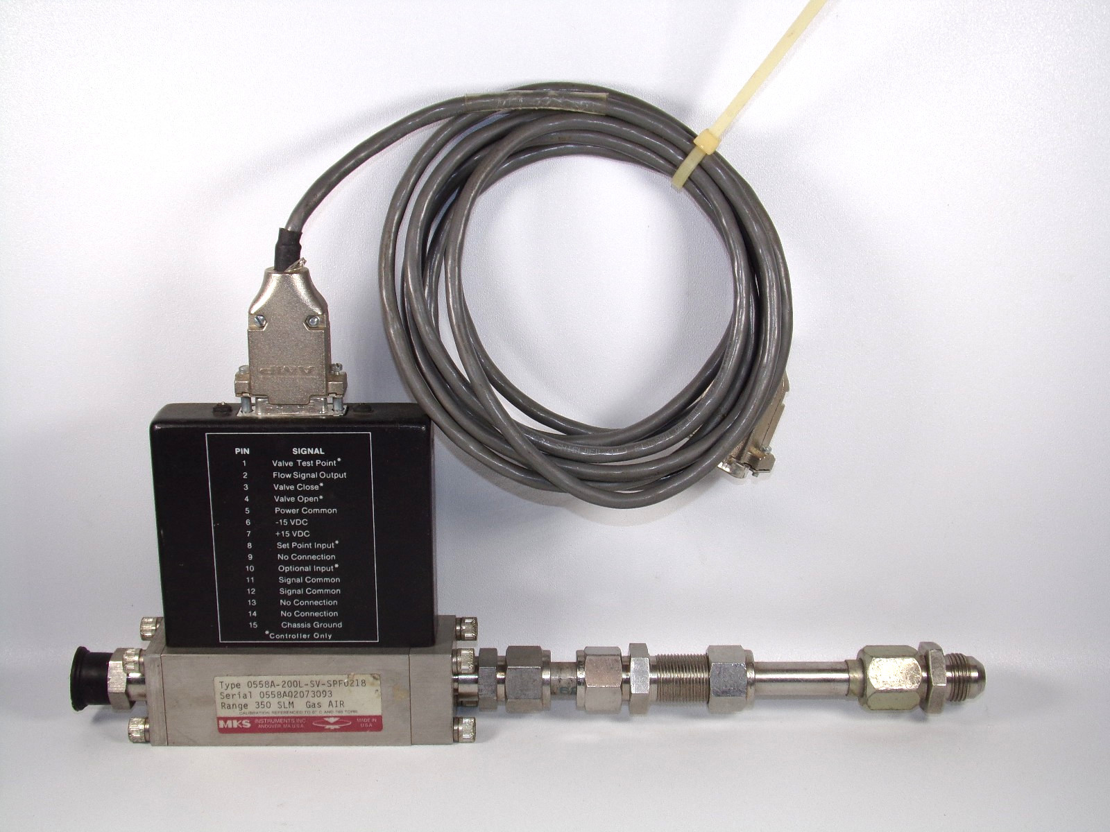 MKS 0558A-200L-SV-SPF0218 Mass Flow Meter Assembly, 30SLM, Air
