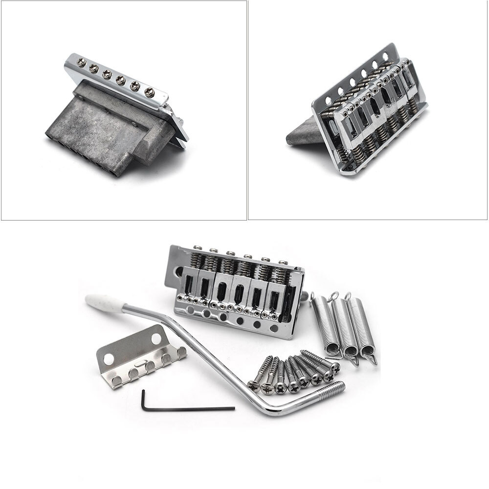 Single Locking Guitar Tremolo Bridge System for Stratocaster Strat SQ ST Chrome