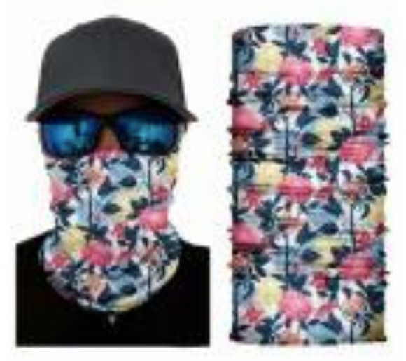 Neck Gaiter Face Mask Fishing Sun Headwear Protection Floral