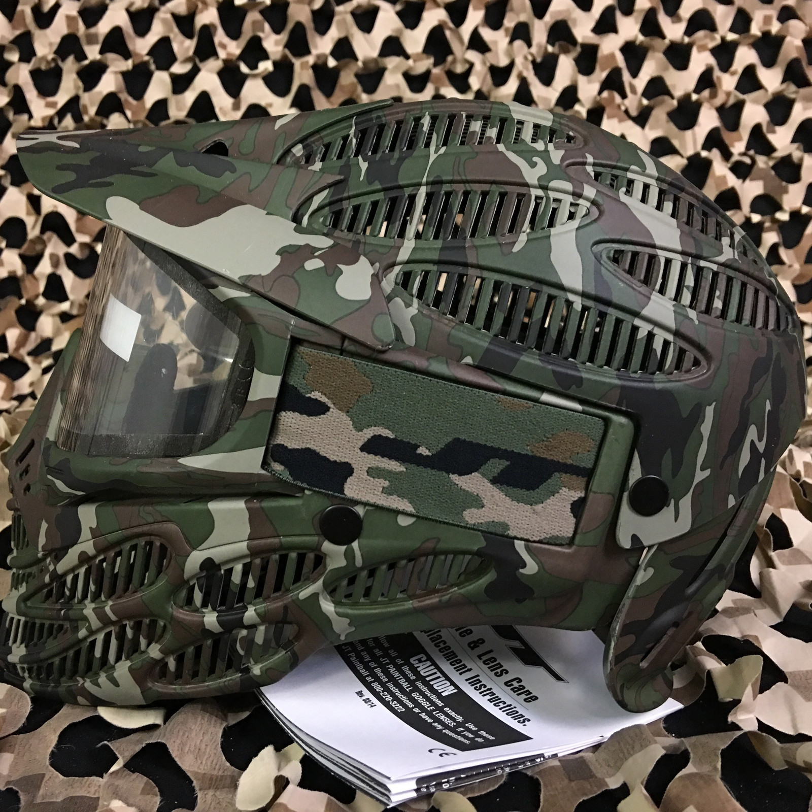 NEW JT Flex 8 Full Coverage Thermal Paintball Mask Helmet Goggle - Camo