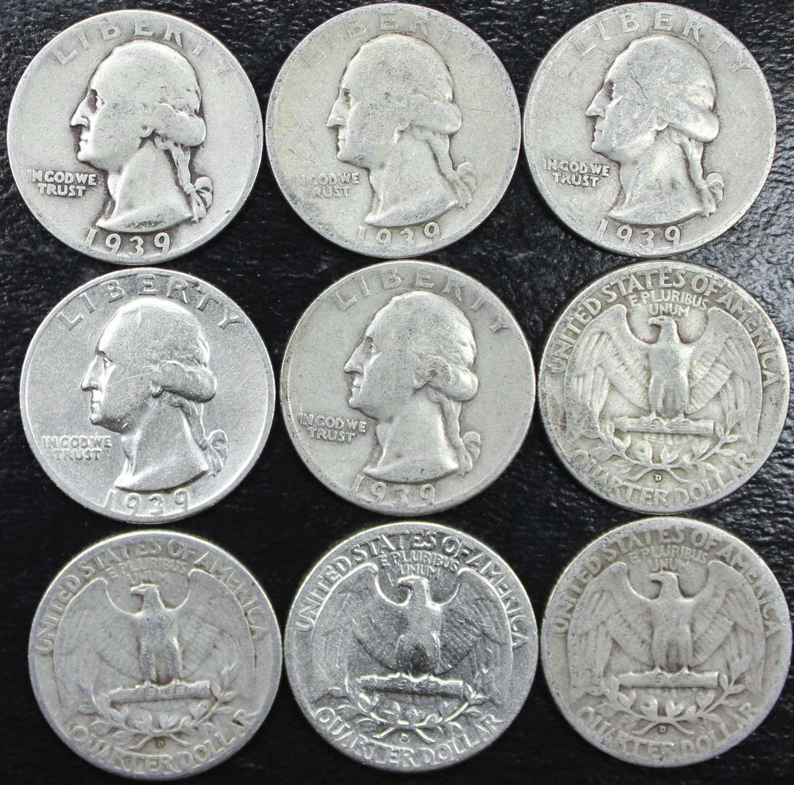 1939-d Washington Quarter Average Grade of Coin You Will Receive is Photographed