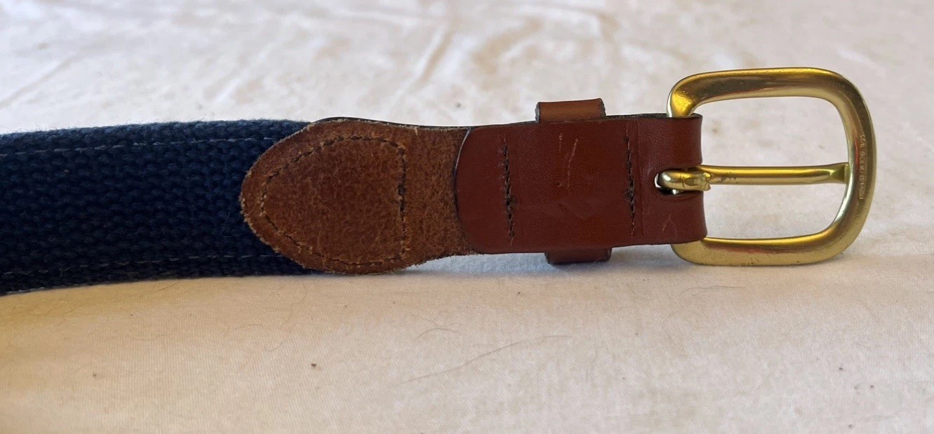 US Air Force LOGO Blue Web Belt W/ Solid Plated Solid Brass Buckle 42" LN