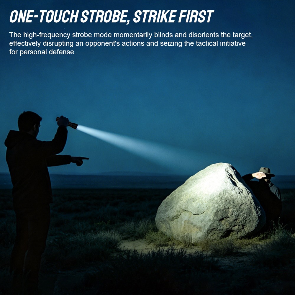 Trustfire 2000 LM Dual-Tail-Switch led Tactical Flashlight One-Touch Strobe US