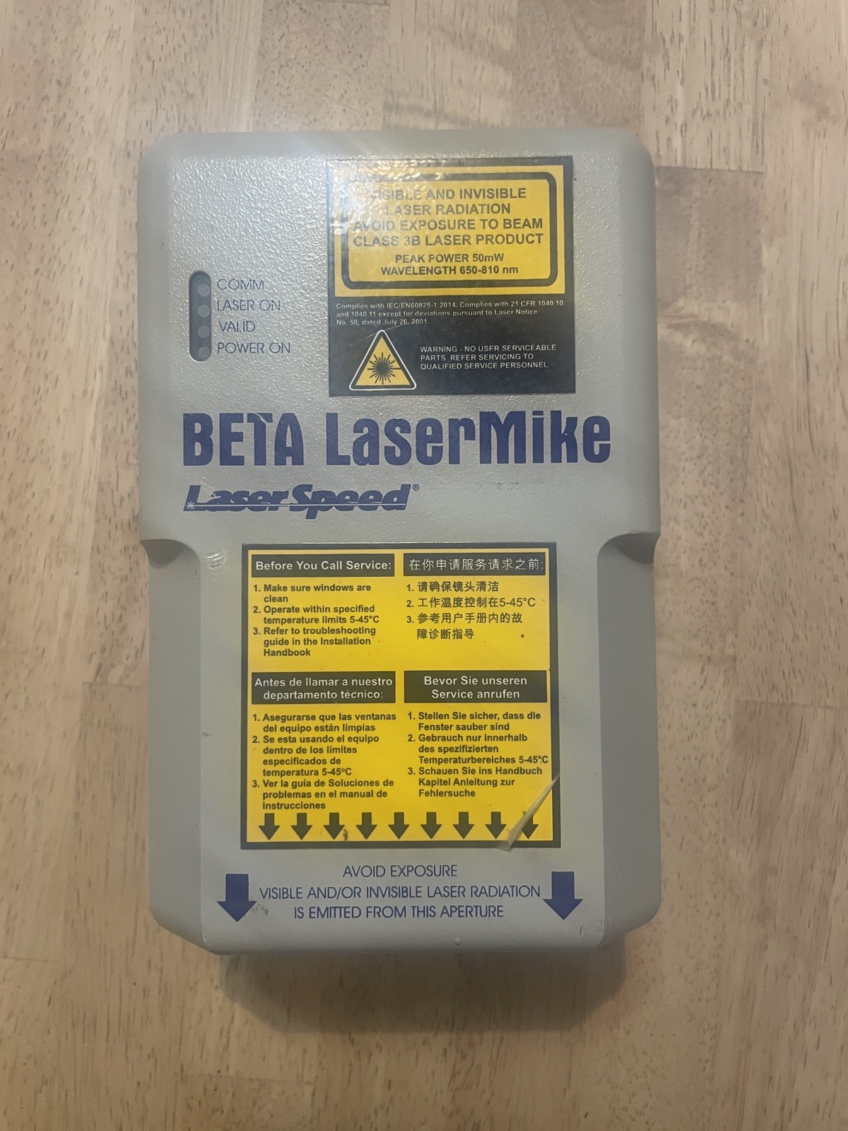 BETA LASERMIKE 9000-303 85357 Laser Speed Scanner