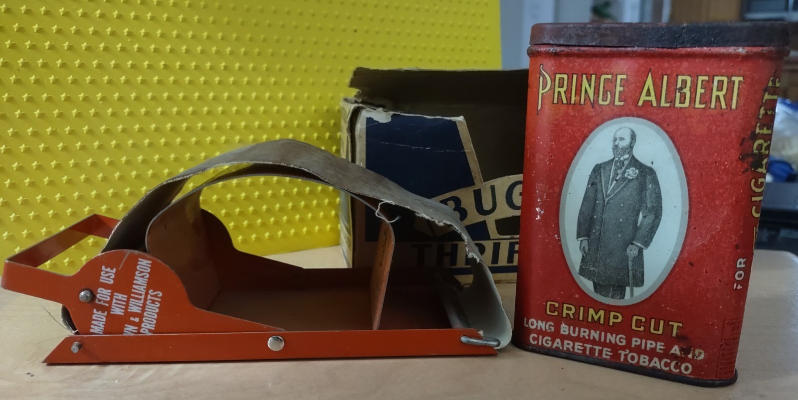 Vintage Bugler Thrift Kit Cigarette Rolling Machine in Original Box & Prince Can