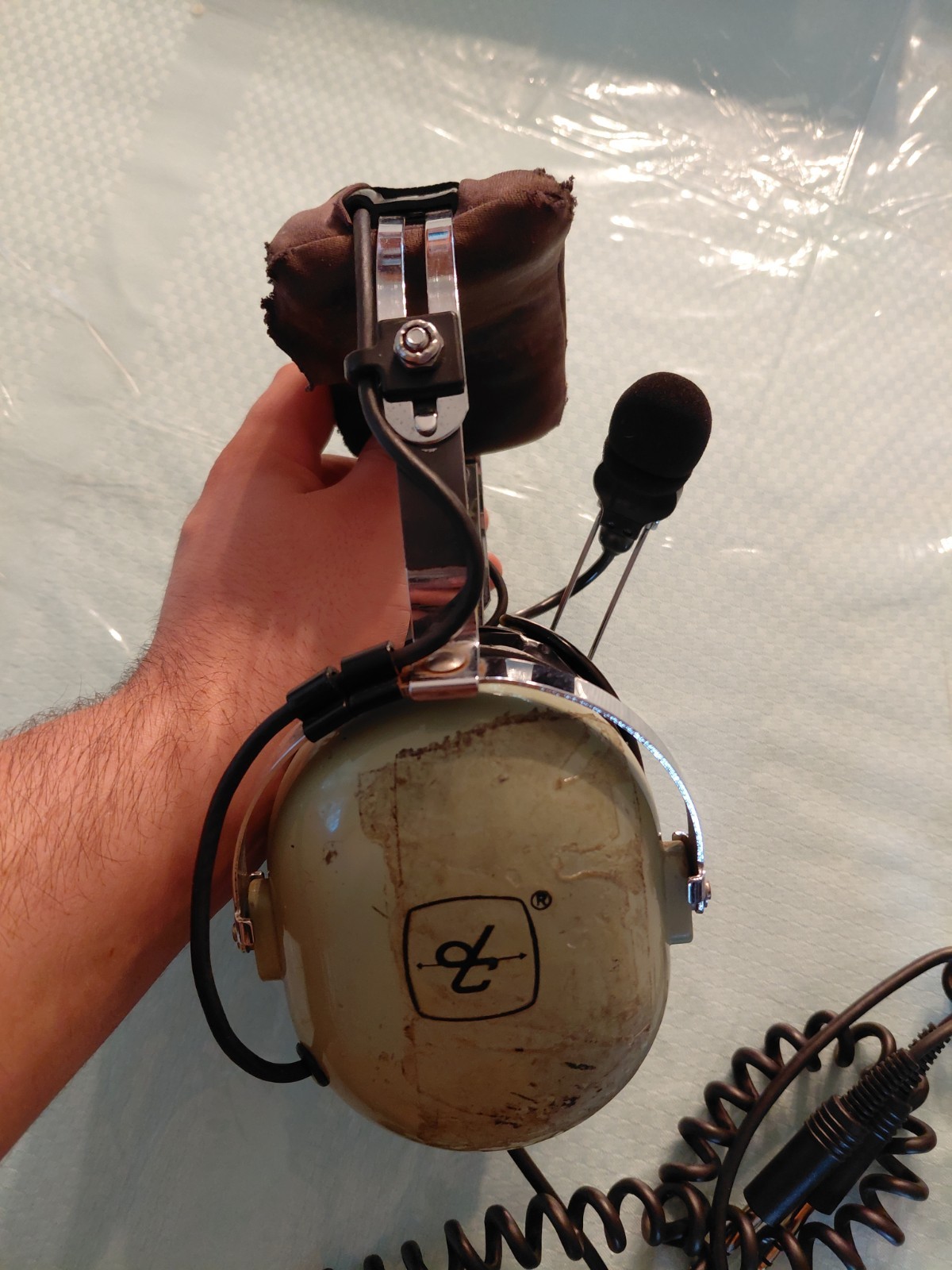 David Clark Model H10-76 Aviation Headset With GA Airplane Adapter