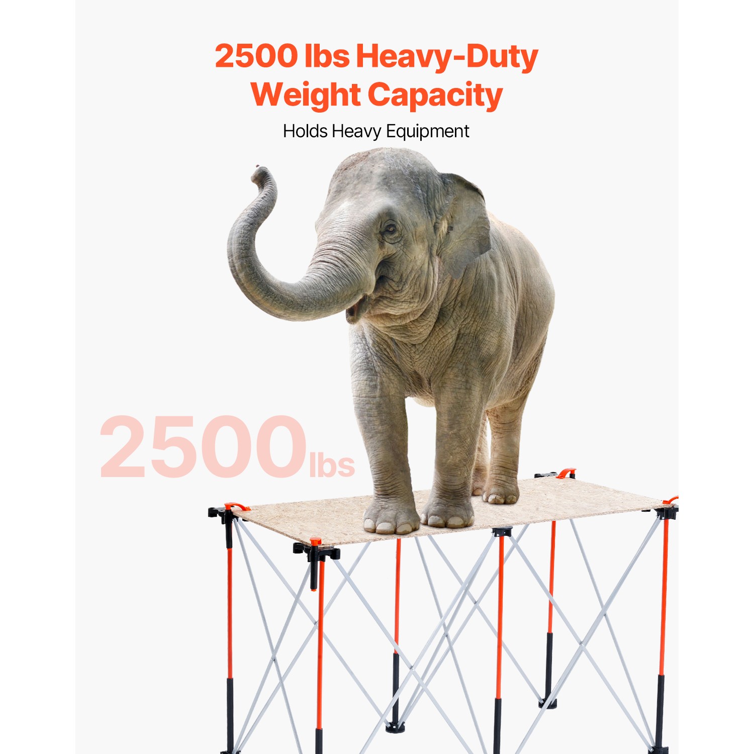 Portable Folding Workstand 4.15' x 2.18' 2500lbs Capacity Collapsible