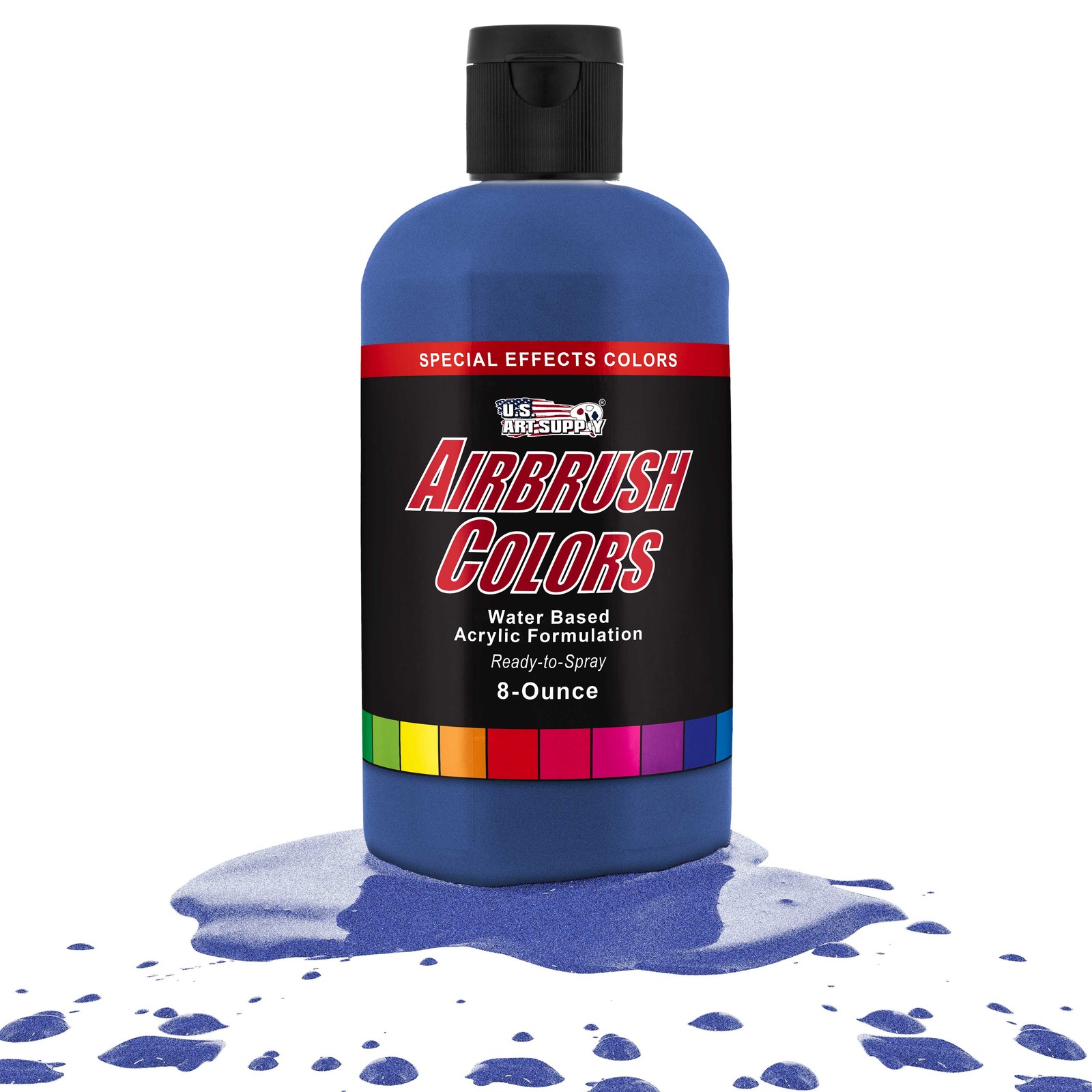 US Art Supply 8-Ounce Special Effects Blue Pearl Airbrush Paint