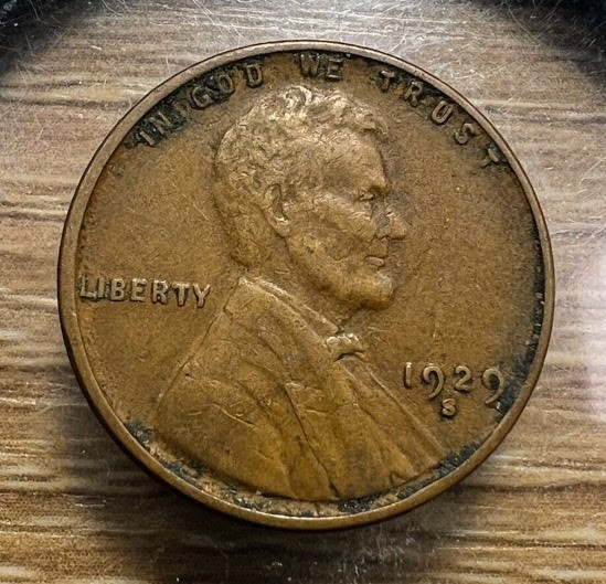 1929-S Lincoln Wheat Cent - Actual Coin Shown - Free Shipping & Tracking INV#233