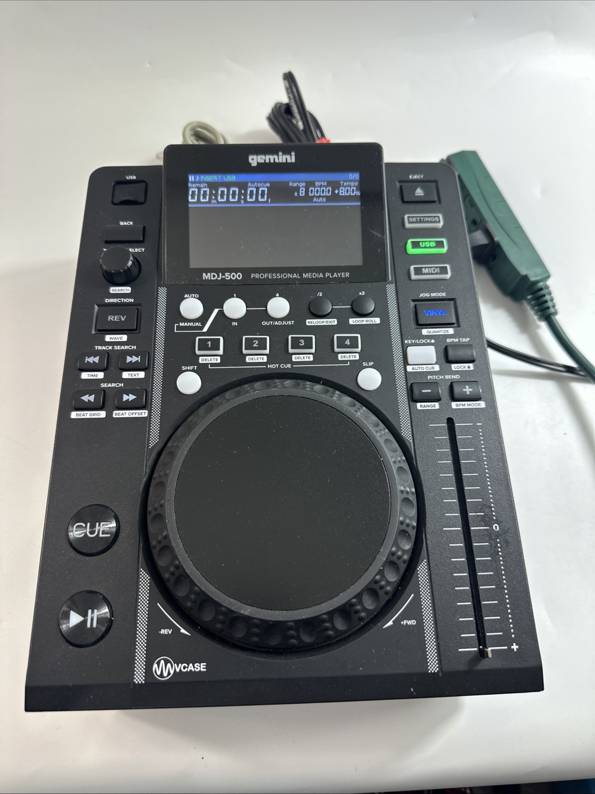 Gemini MDJ-500 Professional USB Media Player & MIDI Controller DJ Deck