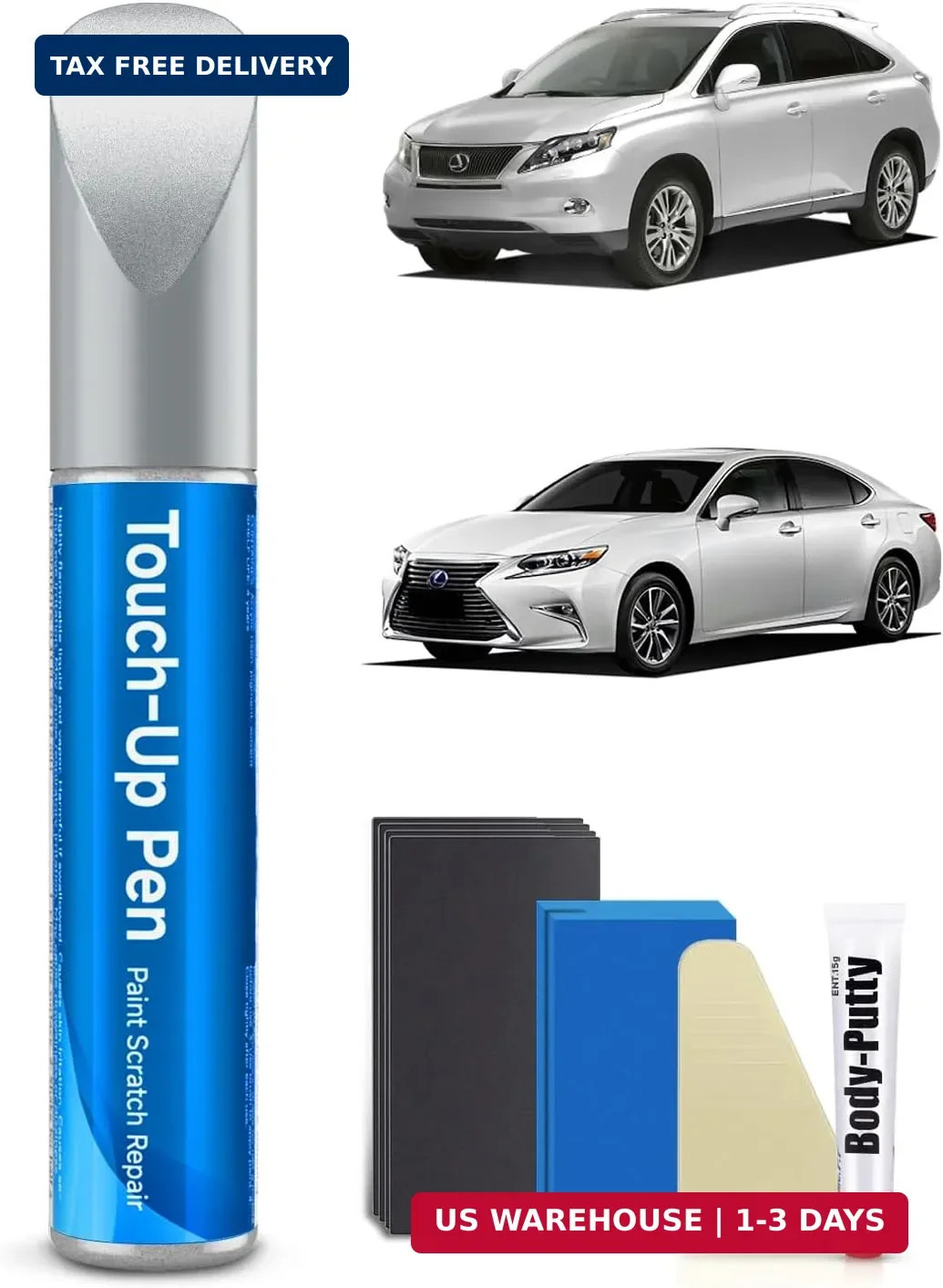 085 Eminent White Pearl Touch Up Paint Kit Compatible with Lexus Exact Match USA