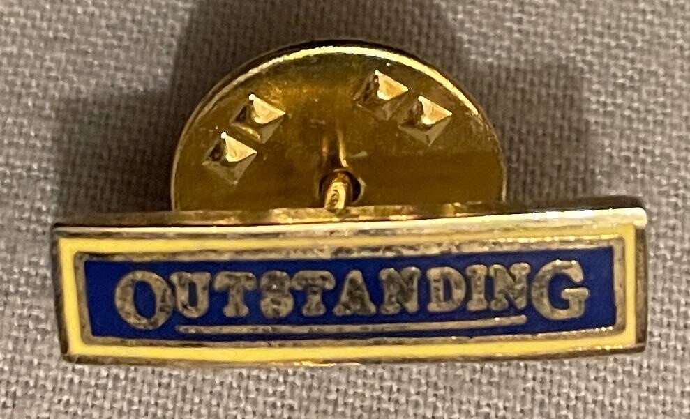 OUTSTANDING Pin, approx. ¾"x3/16"