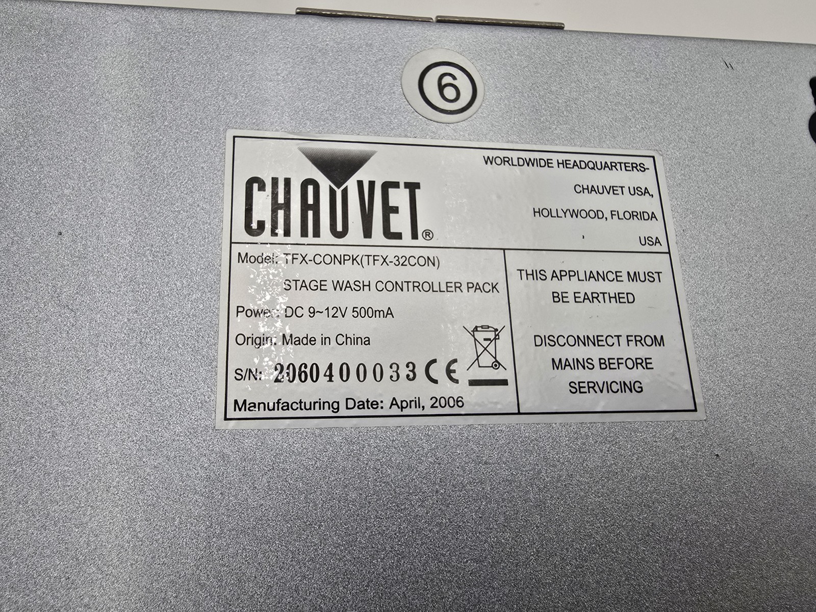 Chauvet TFX-32CON Stage Wash Controller Pack Light Controller