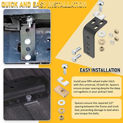 Universal Installation Kit w/Hardware and Brackets for Reese 5th Wheel Trailer
