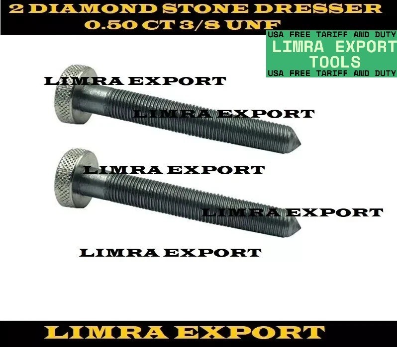 2 DIAMOND STONE DRESSER 0.50 CT 3/8 UNF VALVE SEAT GRINDER STONE