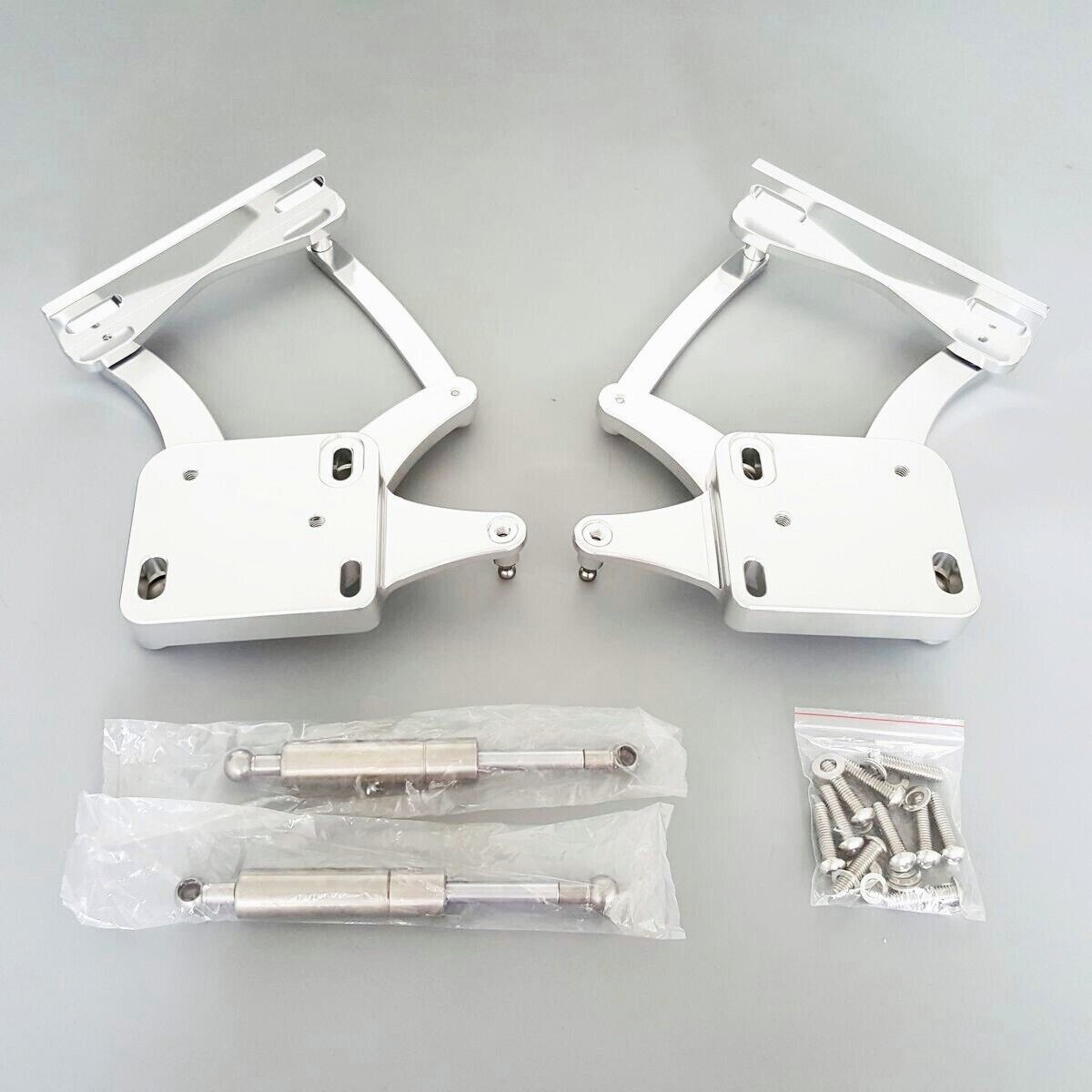 Billet Aluminum Polished Hood Hinges Kit for 1967 1968 1969 Ford Mustang Base