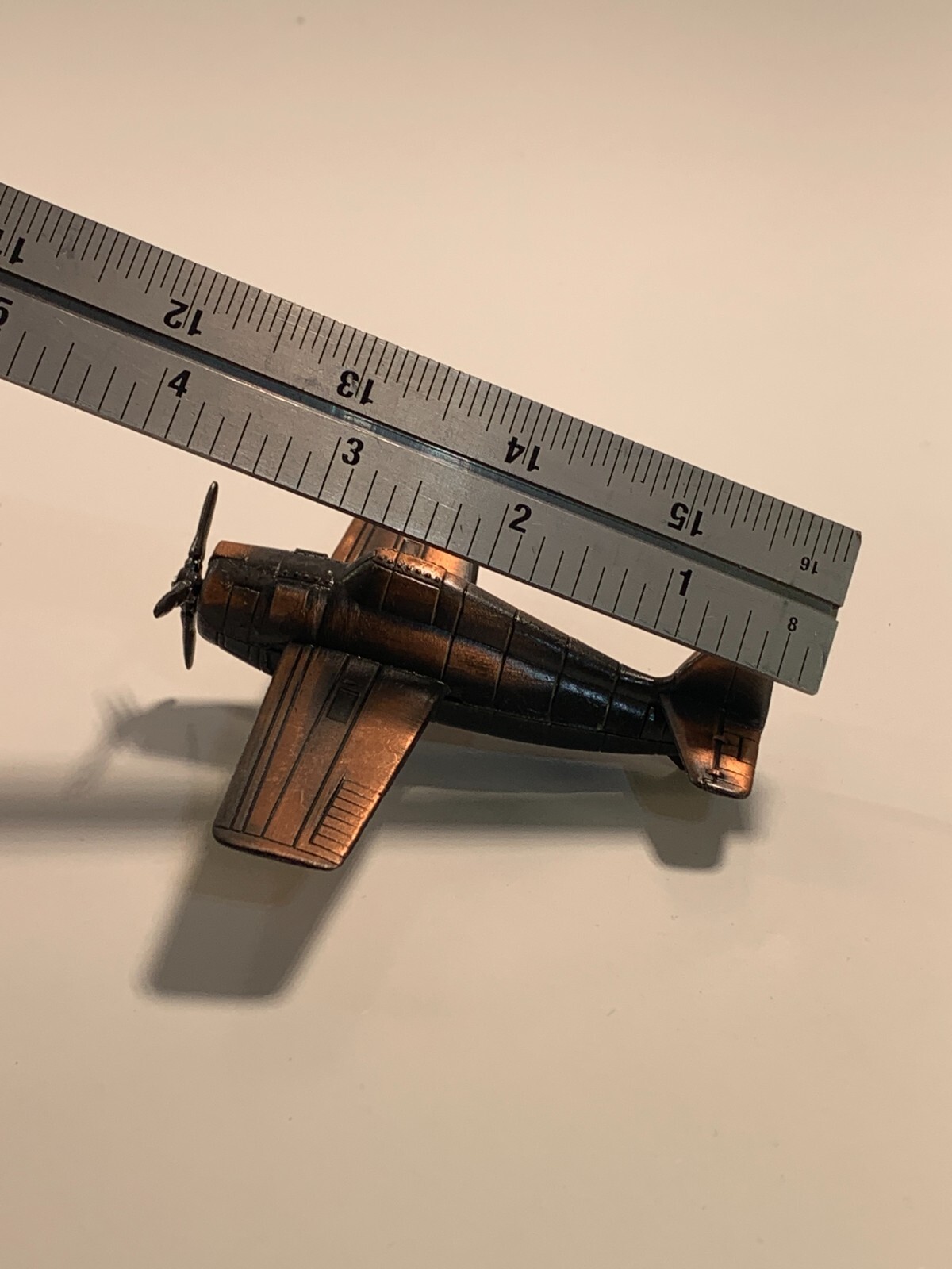 Vintage Die-Cast Pencil Sharpener Small Engine Airplane With Box PSF1