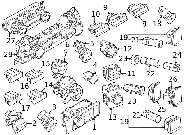 Genuine Ford Switch Assembly Control RL3Z-14B596-BA