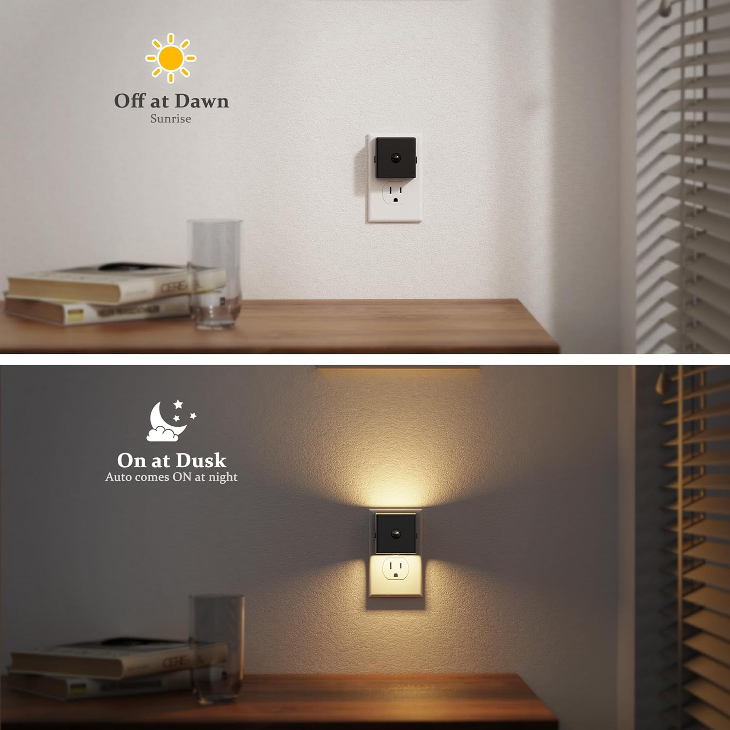 Motion Sensor Night Light, Night Lights Plug into Wall with Adjustable Brightnes