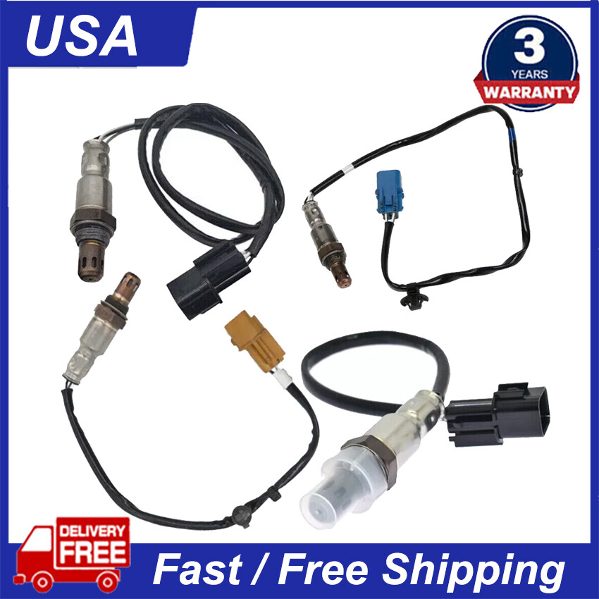 4pcs Oxygen Sensor Up+Down For 2013-2018 Hyundai Santa Fe & 2014-18 Kia Sorento