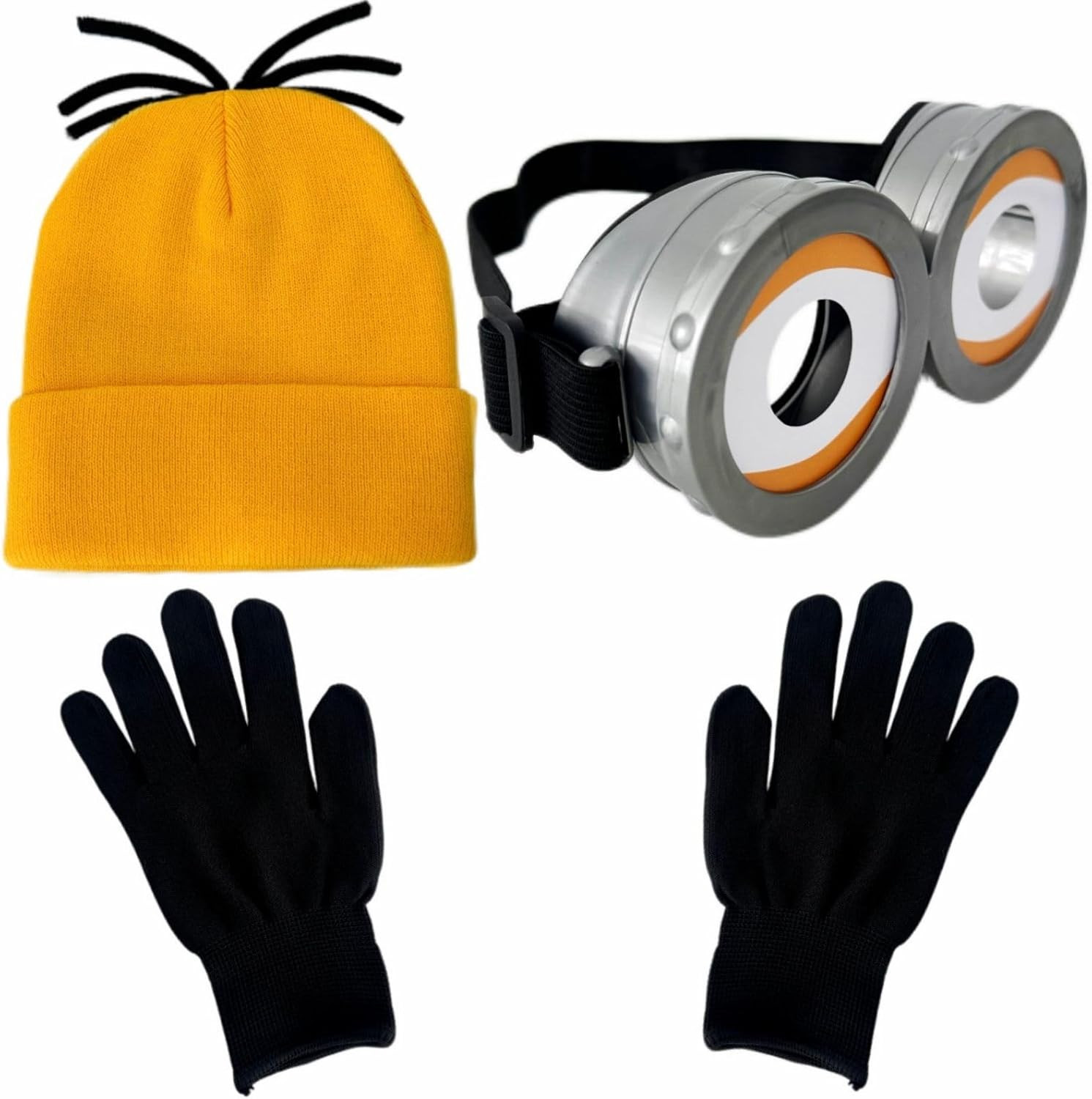 3Pcs Halloween Costumes Accessories for Men Women Adult Cosplay, Goggles Glasses