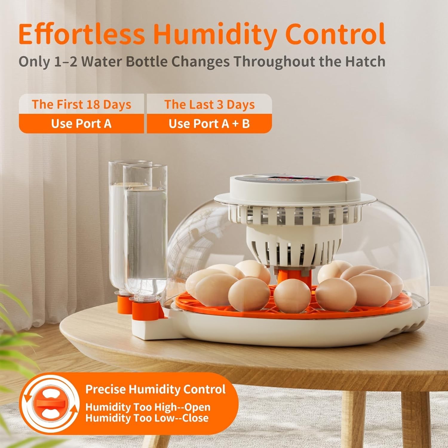 HatchPro 12 Egg Incubator Automatic Temperature & Humidity Control Digital Eg...