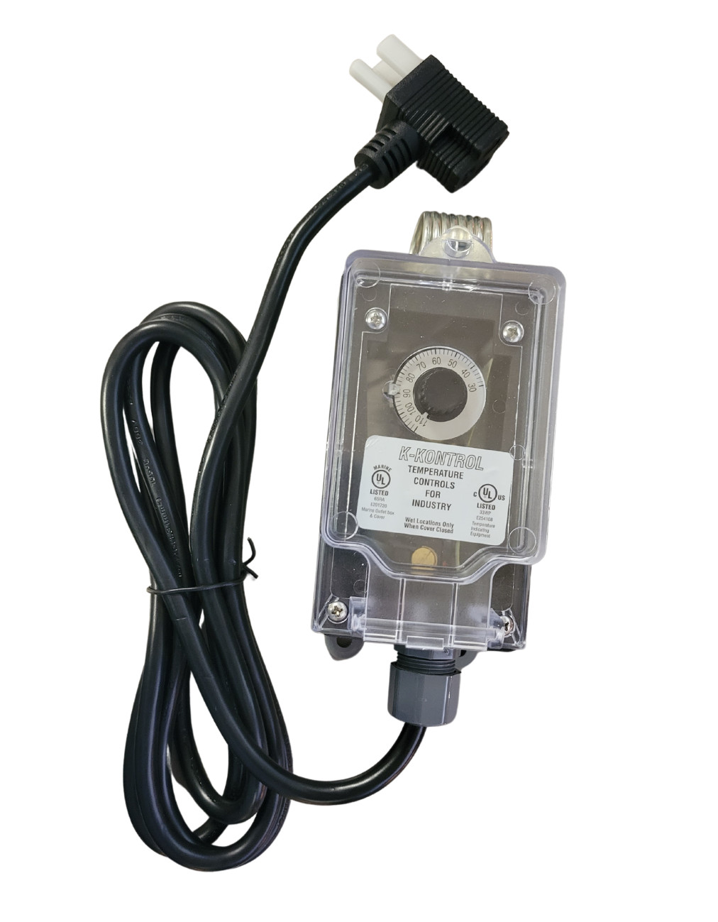 KP16110-A-M Thermostat - Piggyback Plug – Adjustable from 0°F to 80°