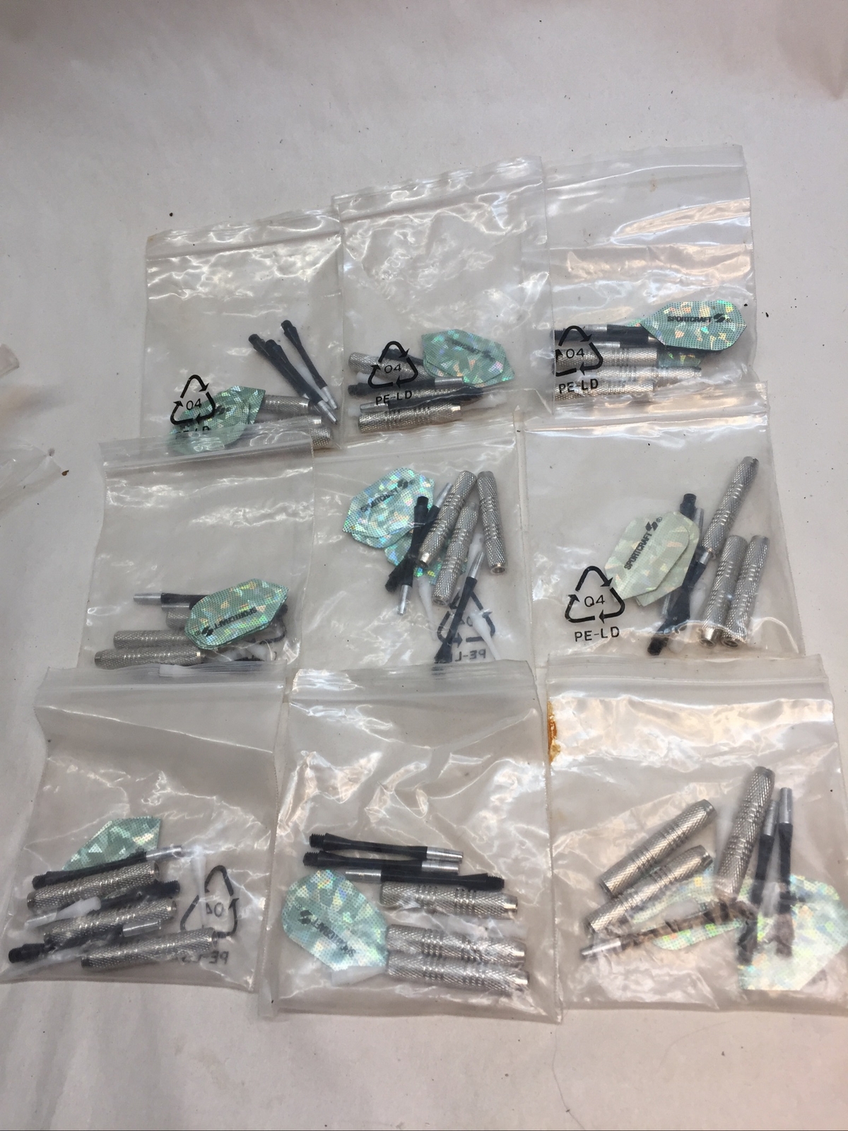 New Lot Of 9 Bags Of 3 Sportcraft Plastic Tip Darts In Pack B1