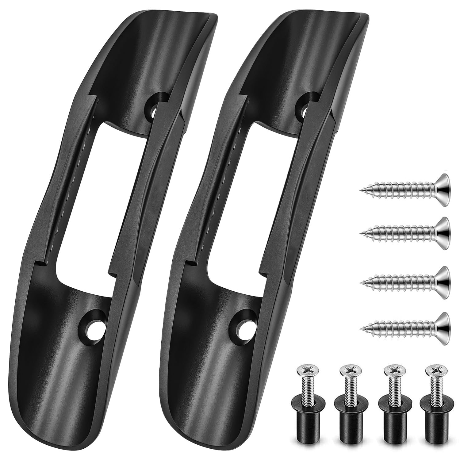 Universal Kayak Paddle Clip, Heavy Duty Deck Mount, Includes Screws, Black