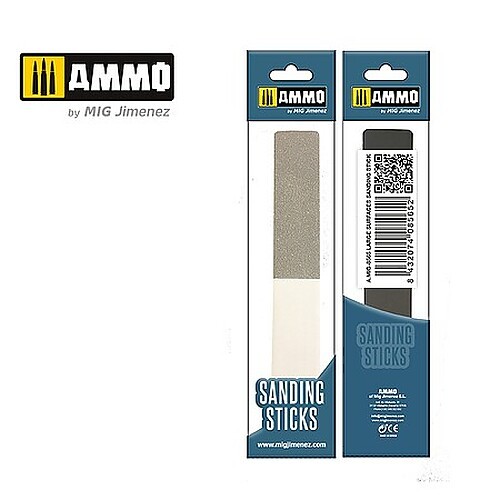 Ammo Large Surface Sanding Stick (1) - Hobby and Plastic Model Sandpaper - #8565