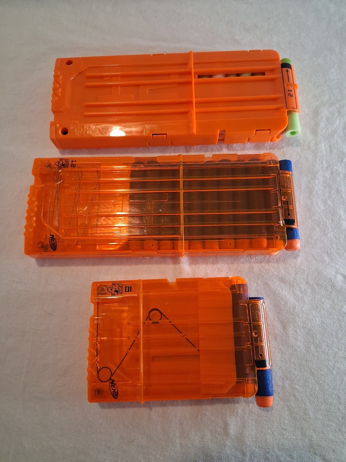Lot Of Nerf Mags With 26 Darts