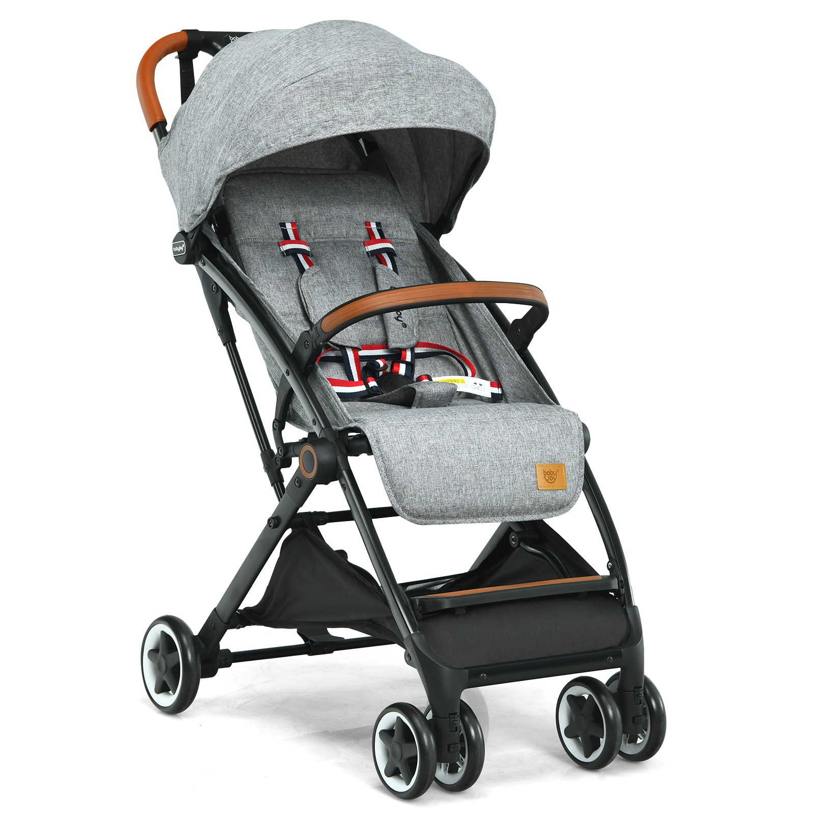 Lightweight Baby Stroller Aluminium Frame w/ Net for Travel Gray