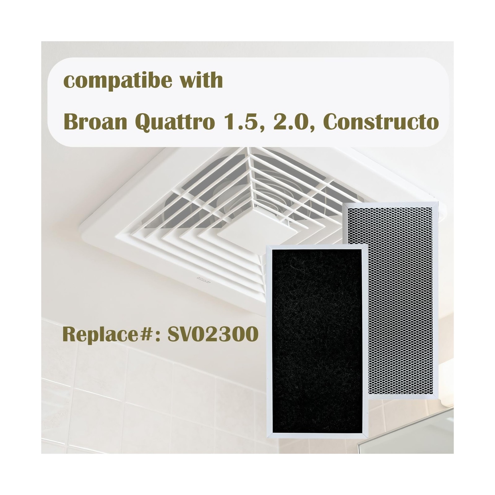 SV02300 Ventilation Air Exchanger Filter: Compatible with Venmar Broan VanEE ...