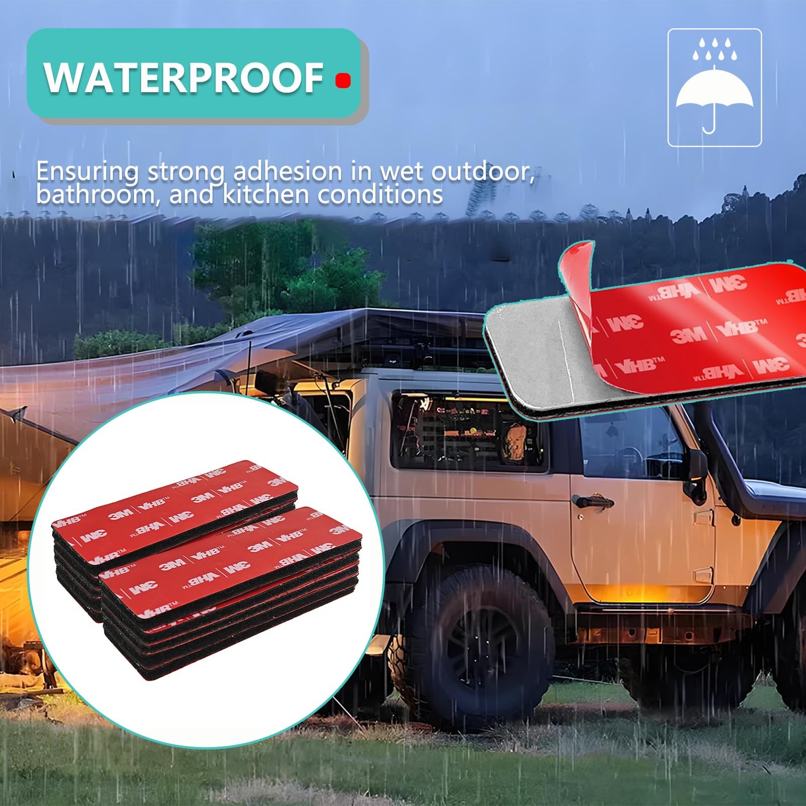 10 Sets Heavy-Duty Adhesive Hook and Loop Strips, 1.2" x 3.2" Heat Resistant ...